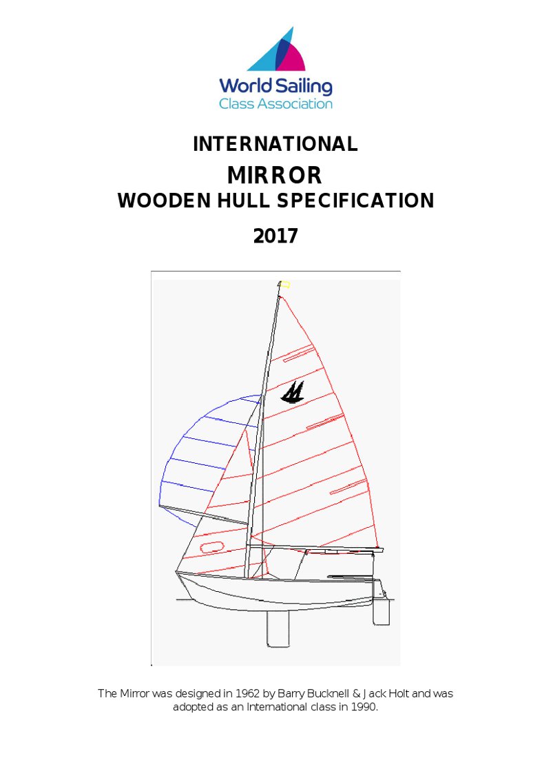 Front page of the 2017 Wooden Boat Specification